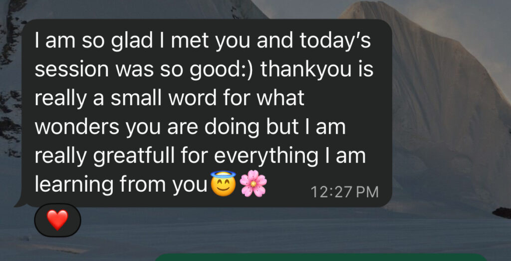 Client review of Pranic Healing results and emotional healing