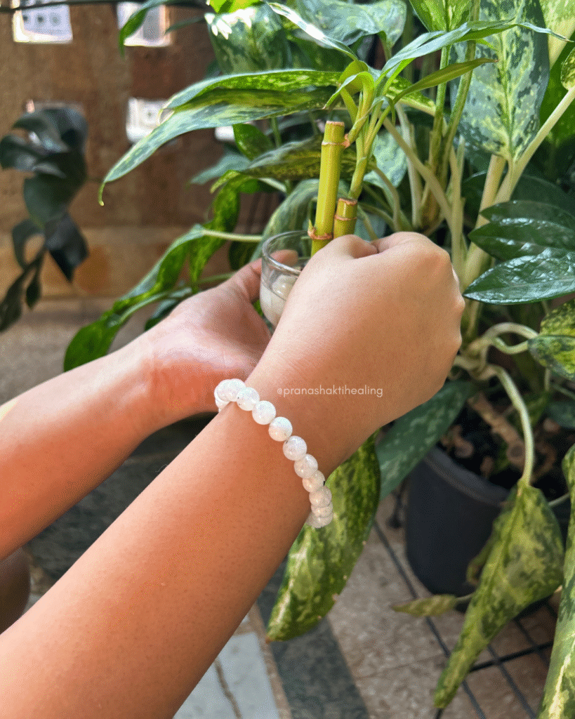 Energized Moonstone Bracelet, available at Prana Shakti Healing and Wellness